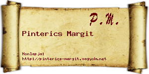 Pinterics Margit névjegykártya